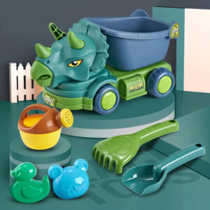 Summer Seaside Beach Toy Engineering Car Set Baby Beach Game Toy Dinosaur Beach Car Digging Sand Shovel Toy Tool Baby Bath