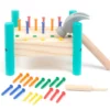 Montessori Baby Hammer Hit Wooden Toys, Life Skills Training, Early Educational Assembling Tool, Toy