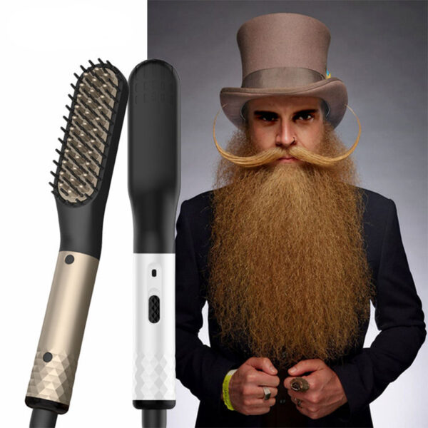 Men'S Beard Straightener Portable Fast Heating Beard Straightener Salon Professional Men'S Styling Tool