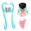 Manual Neck Massager Trigger Point Roller Massager Pain Relief Deep Tissue Handheld Shoulder Massager Tool