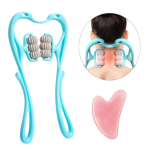 Manual Neck Massager Trigger Point Roller Massager Pain Relief Deep Tissue Handheld Shoulder Massager Tool