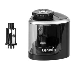 Electric Auto Pencil Sharpener for Students, Helical Steel Blade Sharpener for Artists, Colored Pencils for Kids and Adults