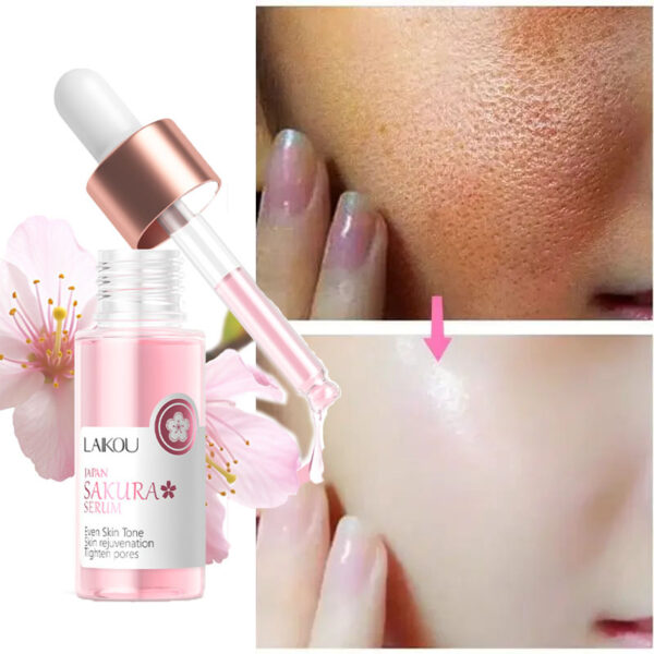 Sakura Face Care Serum Smooth Wrinkle Face Lifting Facial Serum Moisturizer Whitening Brighten Korean Skin Care