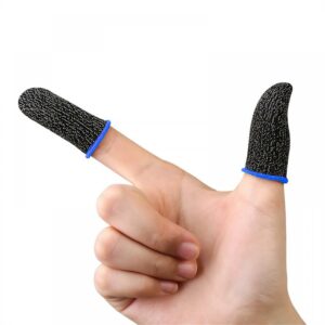 A Pair For PUBG Gaming Finger Sleeve Breathable Fingertips Sweatproof Anti-slip Fingertip Cover Thumb Gloves For Mobile Game