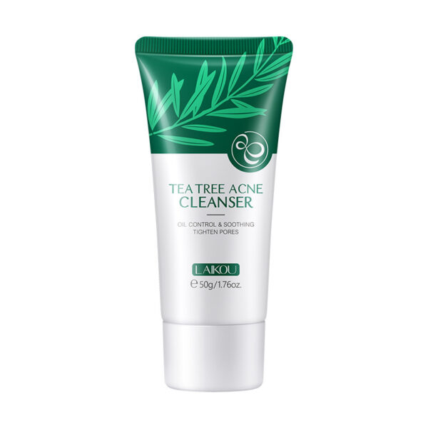 Tea Tree Acne Cleanser Facial Cleansing Wash Soothe Skin Jojoba Beads Oil Control Tighten Pores Shrink Pimple