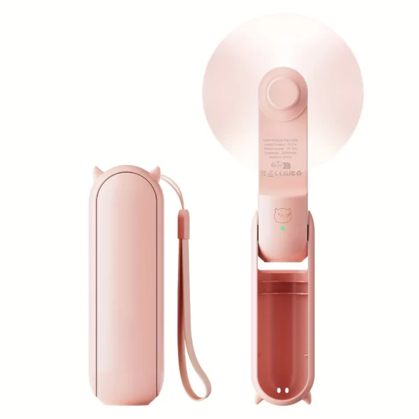 Portable Handheld Fan Foldable Small Fan Gift Fan with USB Charging 2000mAh Battery Mini Handheld Fan Girl Fan