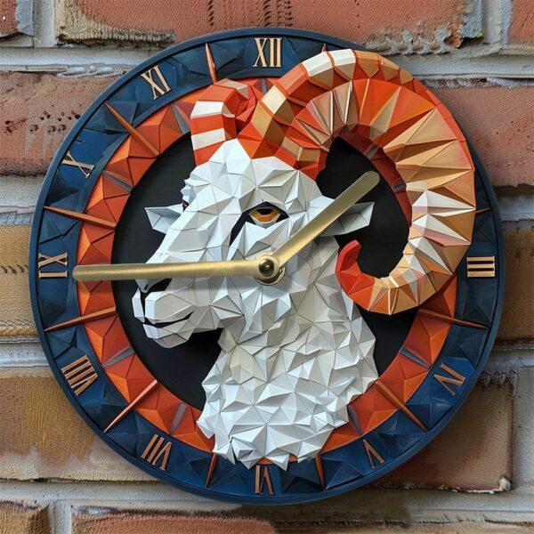 Silent Aluminum Wall Clock With 2D Sheep Design - Perfect For Pet Lovers & Independence Day Decor, Diy Summer Kitchen Accent