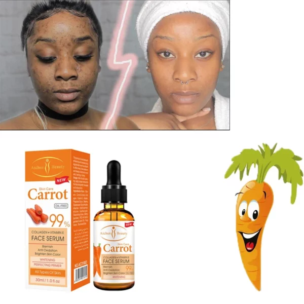 Aichun Beauty 30ml Carrot Moisturize Facial Face Serum Brightening Skin Collagen Repair Lotion