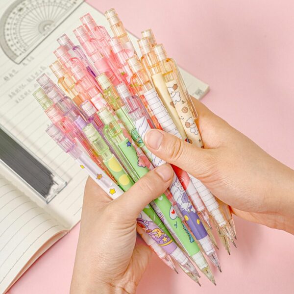 Pencil With Eraser Cute Cartoon Mechanical Pencil Press Type Sketch Pencil Sketch Comics Design Pencil