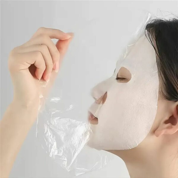 Unscented Facial Mask Paper Sheets - Hydrating, Moisture-Retentive, Disposable DIY Film Wrap for Skin Care,