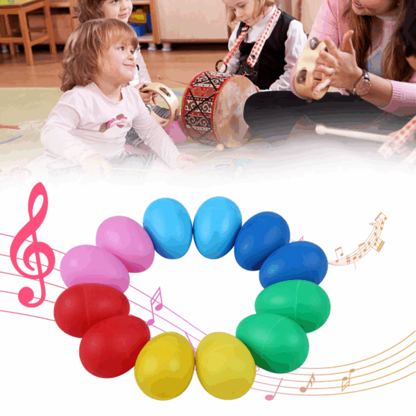 Egg Shakers Musical Instruments Percussion Egg for Kids Puzzle Toys Easter Egg Shaker for Early Education Learning Gifts
