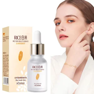 White Rice Face Serum Hyaluronic Acid Shrink Pore Whitening Serum Moisturizing Oil Control Anti-Wrinkle Skin Care for Women