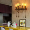 Water Pipe Wall Lamp American Industrial Living Room Balcony Restaurant Bar Lamp Iron Wheel Wall Light Sconce