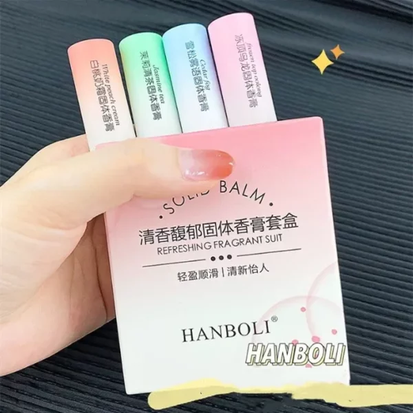 Cute Peach Body Solid Balm Solid Perfumes Balm Men Women Mini Fragrances Long Lasting Natural Fresh Deodorants