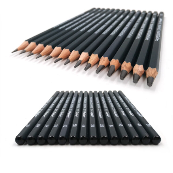 14Pcs/Set Professional Sketch Pencil Set HB 2B Graphite Art Drawing Pencil School Stationery