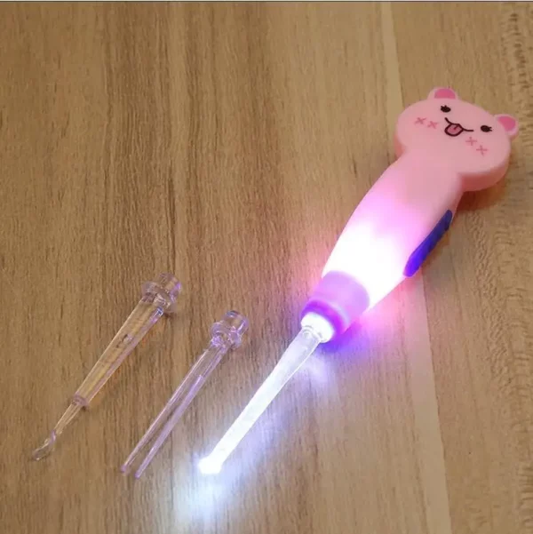 Baby Care Ear Spoon Light Child Ears Cleaning with Light Earwax Spoon Digging Luminous Dig Ear Cartoon Spoon Child Accessories