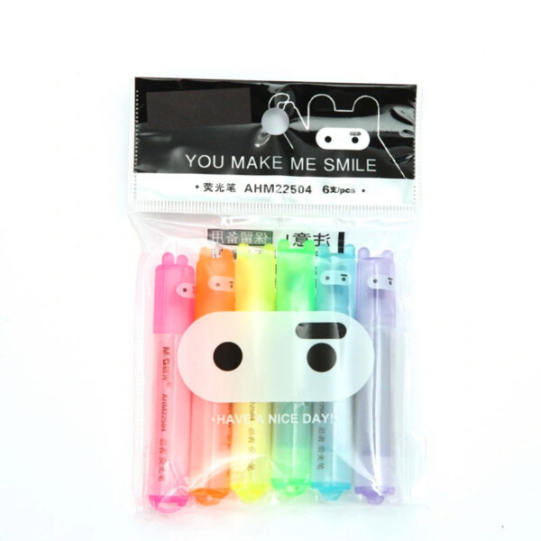 Set Mini Fluorescent Highlighter Pen Kawaii Chalk Marker Pens Stationery Material Escolar Papelaria School Supply