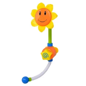 Bath Sunflower Water spray Faucet Infant Shower Water Summer Beach Toys Smiling face playing water paddle tap baby toy
