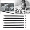Professional Woodless Graphite Charcoal Pencils  Soft Medium Hard For Art Sketching Drawing
