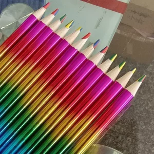 Gradient Rainbow Pencils Jumbo-Colored Pencils for Adults Multicolored Pencils for Art Drawing Coloring Sketching