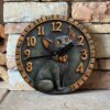 DIY Wall Clock Kit – Black Cat Design, High-Definition 2D Print , Pet Lovers Home Decor, Includes Movement Mechanism