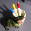Creative Fashion Cute Pen Holder Storage Box Student Personality Dinosaur Desktop Ornaments Multi-Functional Resin Pen Bucket
