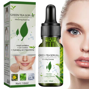 Pore Shrink Essence Green Tea Oil Control Moisturizing Face Serum Remove Dark Spots Acne Blackheads Essence