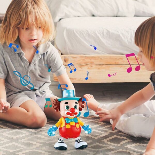 Clown Doll Electric Dancing Doll Swinging Left And Right Colorful Lights Dynamic Music Education Model Dolls For Children Gifts