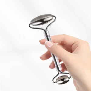 Stainless Steel Facial Roller Gua Sha Set Face Care Lifting Massage Tools Anti Wrinkle Skin Tighten Cooling Cellulite Massager