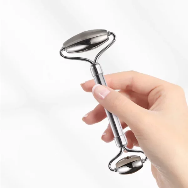 Stainless Steel Facial Roller Gua Sha Set Face Care Lifting Massage Tools Anti Wrinkle Skin Tighten Cooling Cellulite Massager
