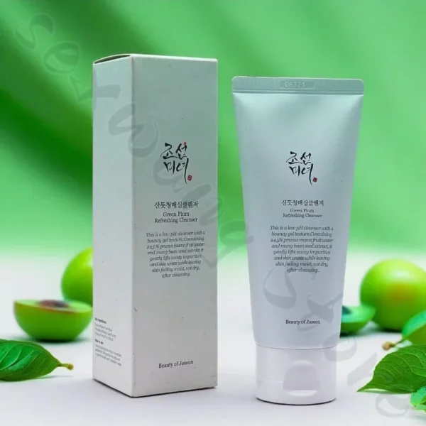 Woman Facial Cleanser Cream Long-lasting Moisturizing Gentle Cleansing Refreshing Oil Control Green Plum Cleanser