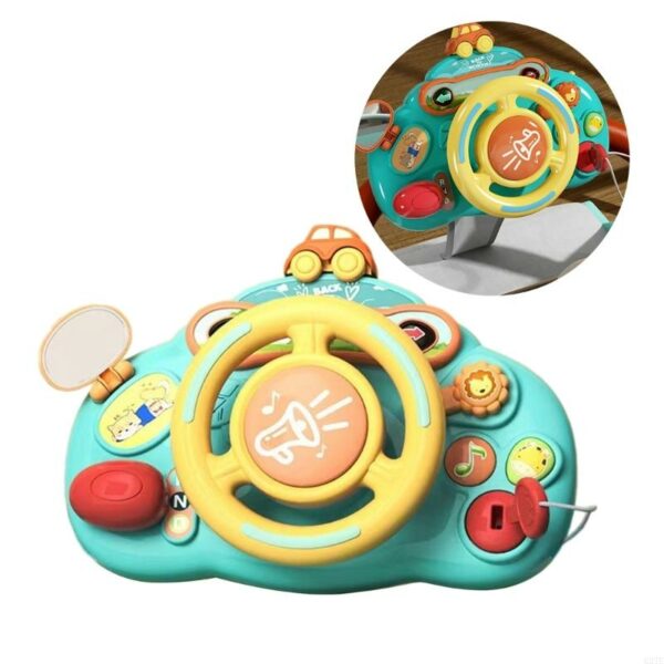 Simulation Steering Wheel Car Seat Toy Educational for Interaction Role Play