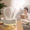 Air Humidifier Spray Fan Portable Mini Air Conditioner Fan Cooler Air Humidifier USB Electric Desktop Fan for Home Car Camping