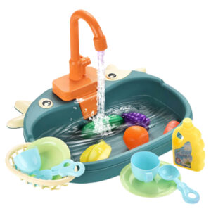 Kids Kitchen Toys Simulation Electric Dishwasher Pretend Play Mini Kitchen Food Educational Role Playing Girls Toys Summer Toys