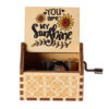 Happy Birthday Wooden Hand-Cranked Carved Music Box, Perfect Creative Gift For Men Women Friends Couples Lovers Valentine's Day