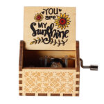 Happy Birthday Wooden Hand-Cranked Carved Music Box, Perfect Creative Gift For Men Women Friends Couples Lovers Valentine's Day