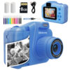 Instant Print Camera Digital Zoom Kids Digital Photo Camera Girl's Child Camera Video Boy's Birthday Gift