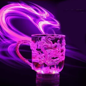 Color-Changing Luminous LED Dragon Cup Water Activated Lights Beer Coffee Milk Tea Wine Whisky Bar Mug Travel Creative