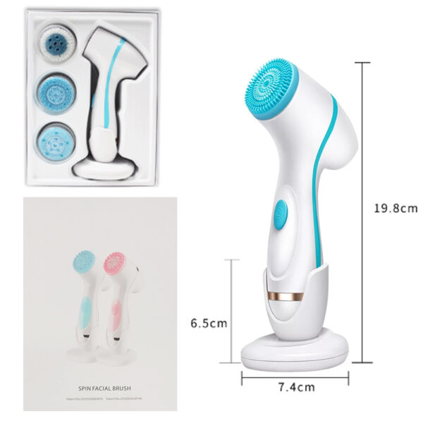 Facial Cleansing Brush Sonic Face Spin Brush Set Galvanica Facial Spa System For Skin Deep Cleaning Remove Blackhead Machine