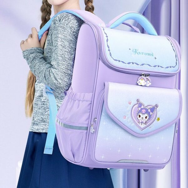 Sanrioed Kuromi Melody Cinnamoroll Hello Kitty Children Backpack Cute Schoolbag Student Cartoon Large Capacity Shoulder Bag Gift