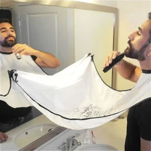 Professional Beard Apron Beard Care Clean Gather Cloth Bib Facial Shave Apron with Two Suction Cups For Men