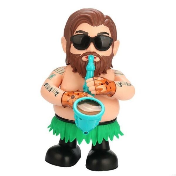 Electric Saxophonist Toys with Dancing Music Electronic Doll Cool Uncle Play Saxophone Educational Toys Birthday
