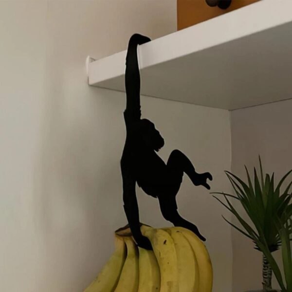 Kitchen Wall Door Metal Hook Key Hanger Cat Tail Monkey Shaped Decor Holder Clothes Storage Rack Creative Hook Tool