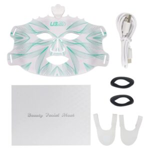 Face Mask Red Light Therapy Silicone Facial Mask Therapy Photon Oil Control Repair Skin Tightening Anti Spot