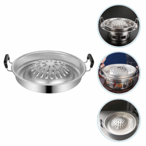Outdoor BBQ Grill Supply Metal Pan Portable Basket Camping Tray Cookware Frying Bakeware Household Reusable Aluminum Griddle