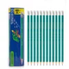 12 Pieces/Set HB Plastics Lead Pencils with Eraser Students Writing Sketch Drawing Wood Pencils for Children