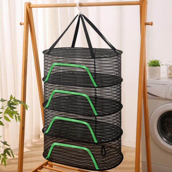 Food Drying Net Multi-functional Foldable Hanging Basket Anti-mosquito Drying Rack Herbal Fruits and Vegetables Drying Bags