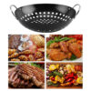 Grill Pan Pizza Pan Tray Plate With Holes Non Stick BBQ Tray Outdoor Frying Pan For Cookware