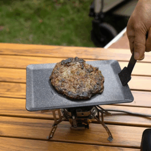 Mini Portable BBQ Frying Plate Outdoor Teppanyaki Camping Cookware Picnic Barbecue Nonstick Grill Baking Pan
