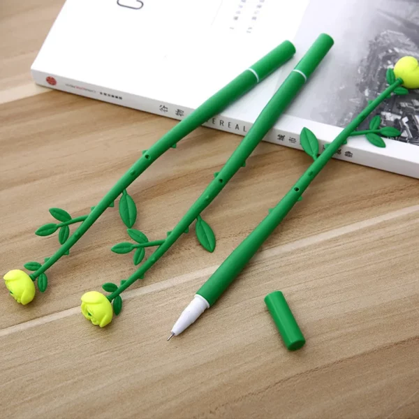 Creative Cute Kawaii Rose Flower Gel Pen Plant Decoration Stationery School Office Supply Pretty Lovely Ellen Brook